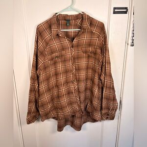 Wild Fable Women’s brown flannel SIZE XL
